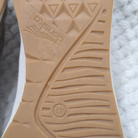 Dansko Charlie Lace Up Sneakers EUR 41 US Womens Size 10 Beige Perforated  Suede - Picture 9 of 10